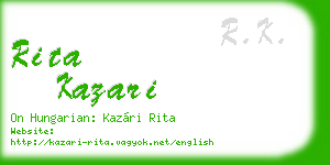 rita kazari business card